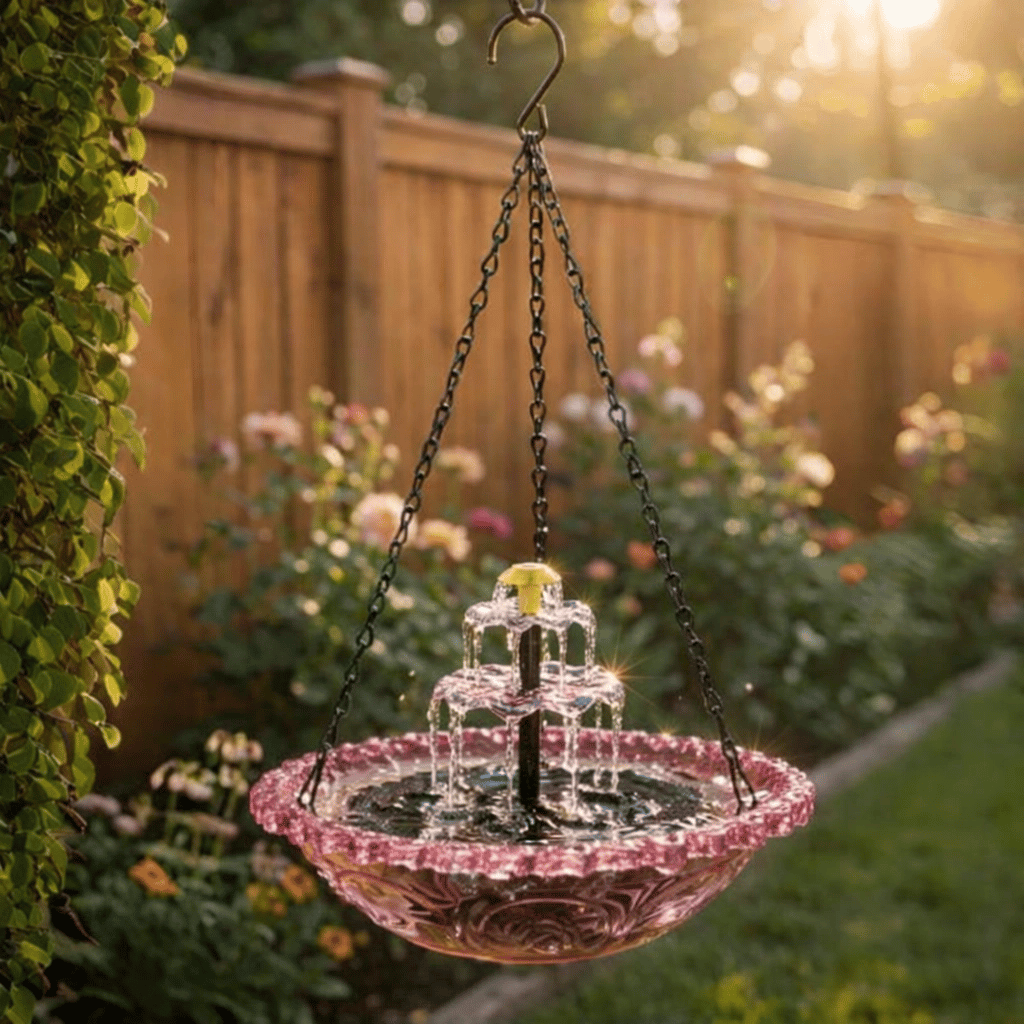🔥2026 Spring special offer 49% off - 🐦Solar Cascade Hanging Bird Bath Fountain