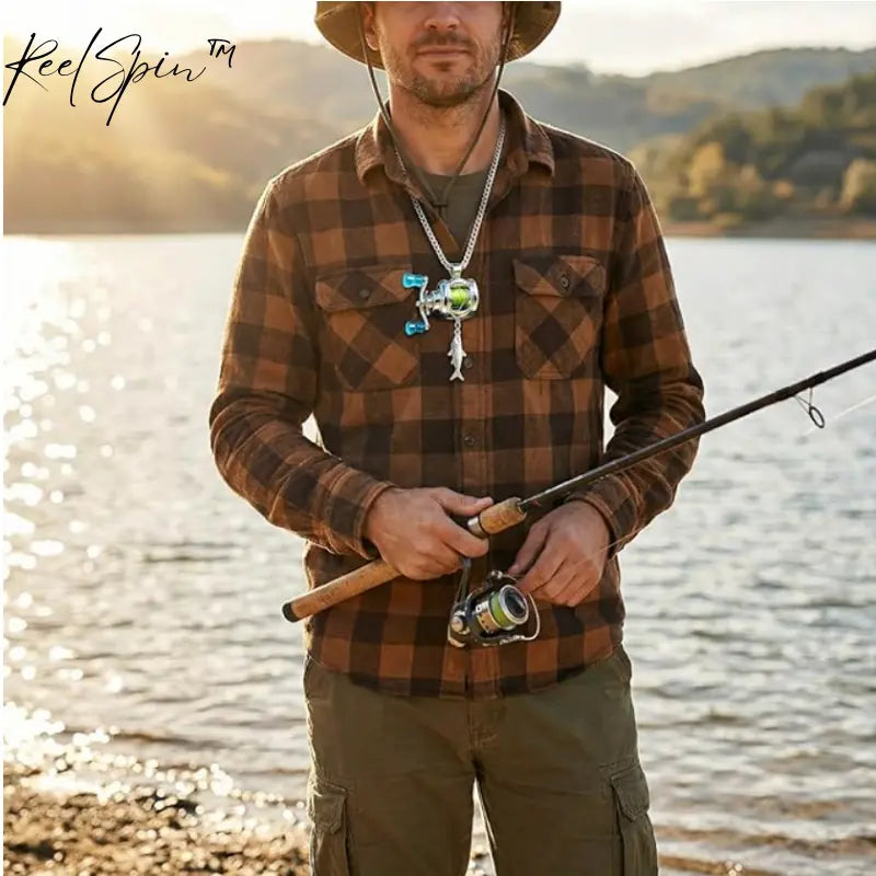 🔥LAST DAY 50% OFF -Rotating Mini Fishing Reel Necklace 🎣