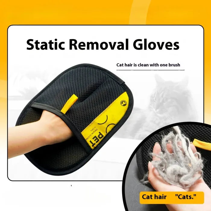 Buy 1 Get 1 Freeš„ Electrostatic Pet Hair Removal Grooming Gloves