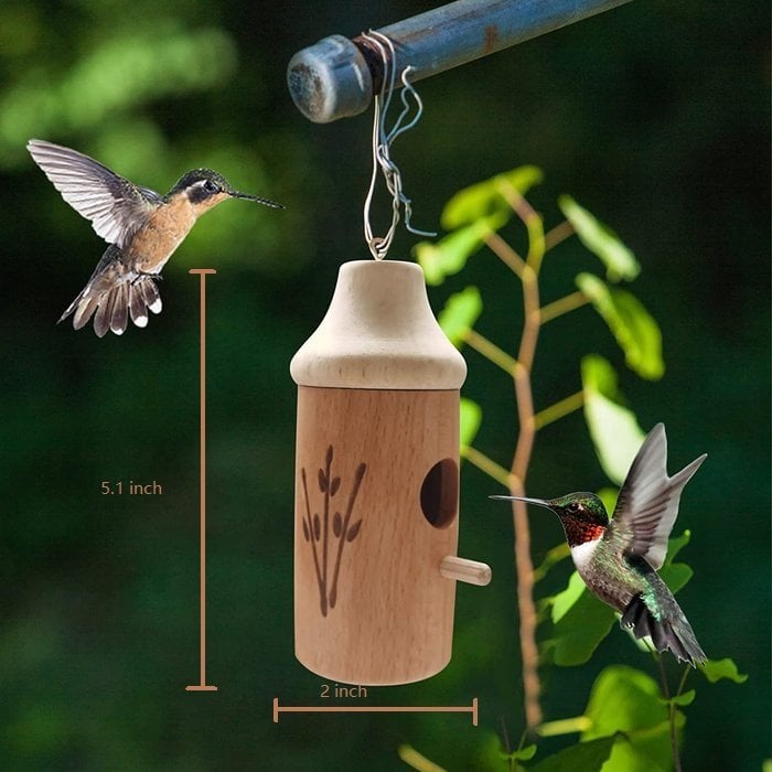 Wooden Hummingbird House (Set 3 Pcs)