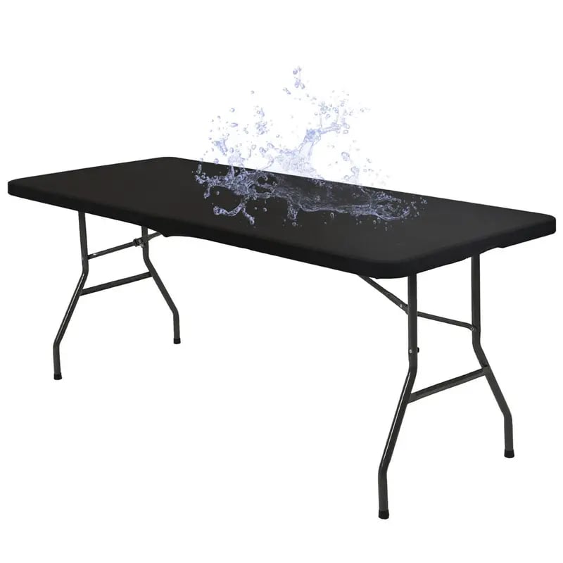 🍖Stretch Fabric Table Top Cap Cover – Elastic Edge, Waterproof & Reusable