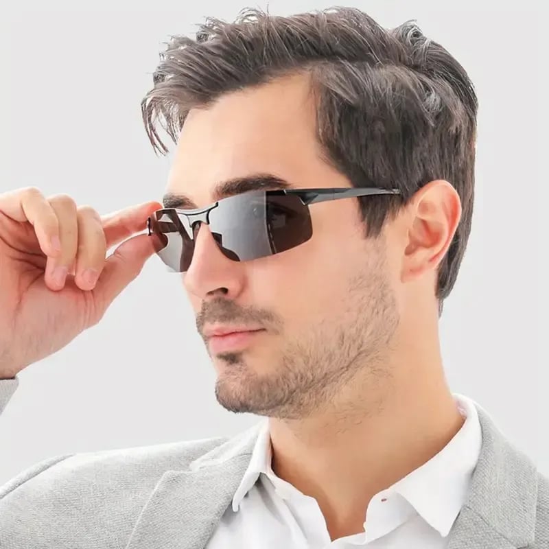 StrollStash™ HD Polarized Photochromic Sunglasses UV400 Protection | Retro Oversized Square | Unisex 2026 Essential