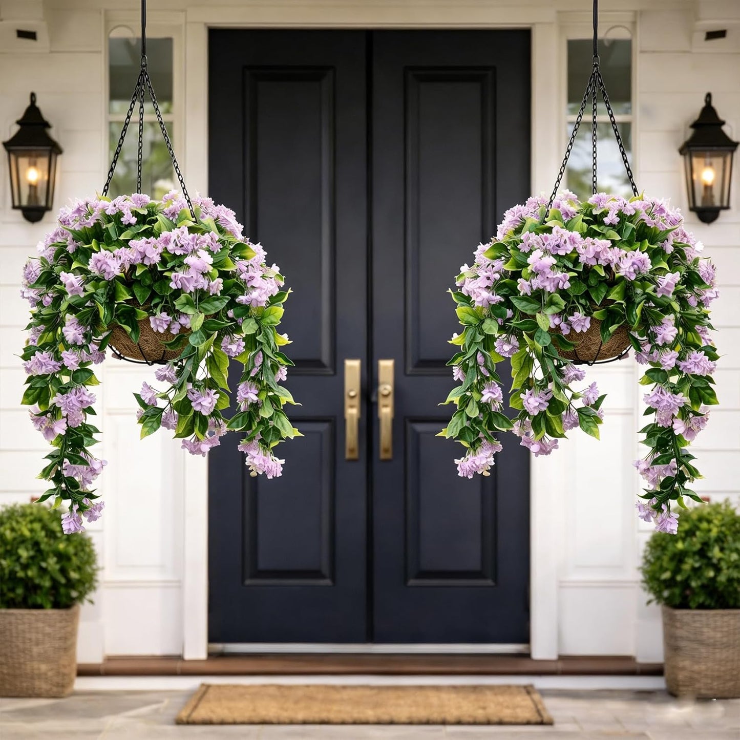 2026 Summer Hot Sale 49% OFF🌸Faux Crepe Myrtle Hanging Baskets – Ultra-Realistic🌸✨(2 pcs)