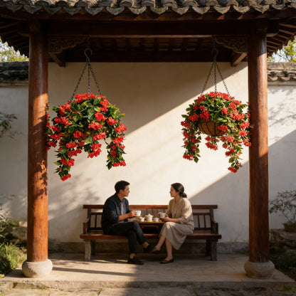 2026 Summer Hot Sale 49% OFF🌸Faux Crepe Myrtle Hanging Baskets – Ultra-Realistic🌸✨(2 pcs)