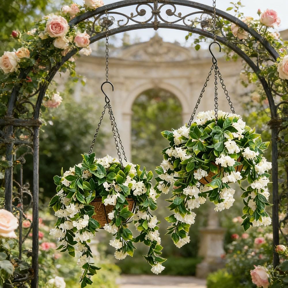 2026 Summer Hot Sale 49% OFF🌸Faux Crepe Myrtle Hanging Baskets – Ultra-Realistic🌸✨(2 pcs)