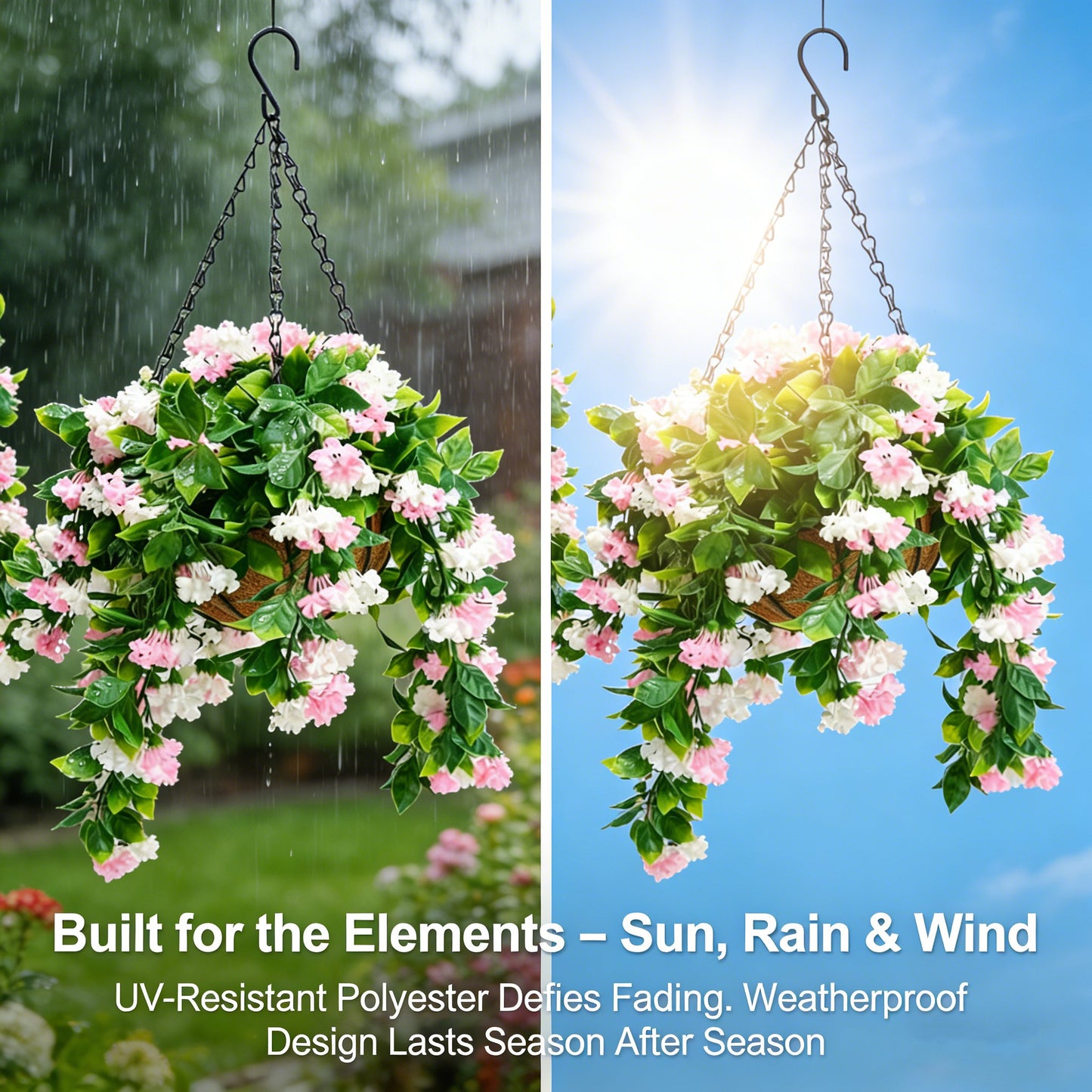 2026 Summer Hot Sale 49% OFF🌸Faux Crepe Myrtle Hanging Baskets – Ultra-Realistic🌸✨(2 pcs)