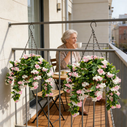 2026 Summer Hot Sale 49% OFF🌸Faux Crepe Myrtle Hanging Baskets – Ultra-Realistic🌸✨(2 pcs)