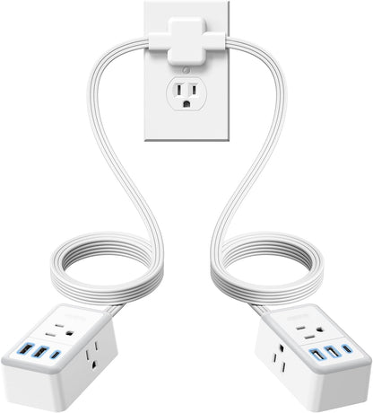 6-in-1 Twin Extension Cord - Never Run Out of Outlets Again! 🔥
