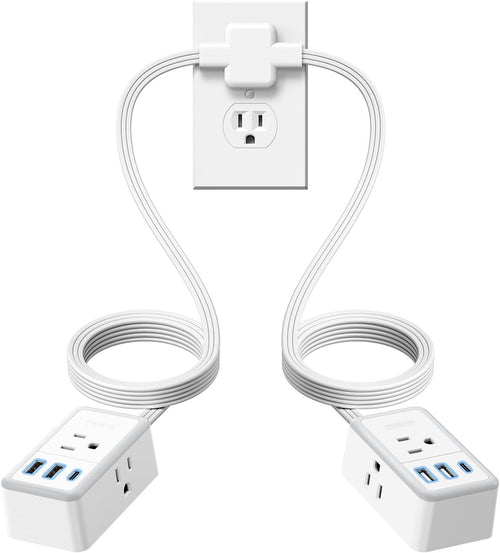 6-in-1 Twin Extension Cord - Never Run Out of Outlets Again! 🔥