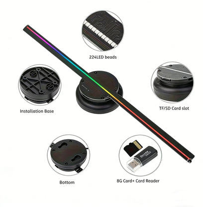🎉 Hot Sale 🔥 3D Hologram LED Fan Projector - Create Your Own Personalized 3D Visual Display😍