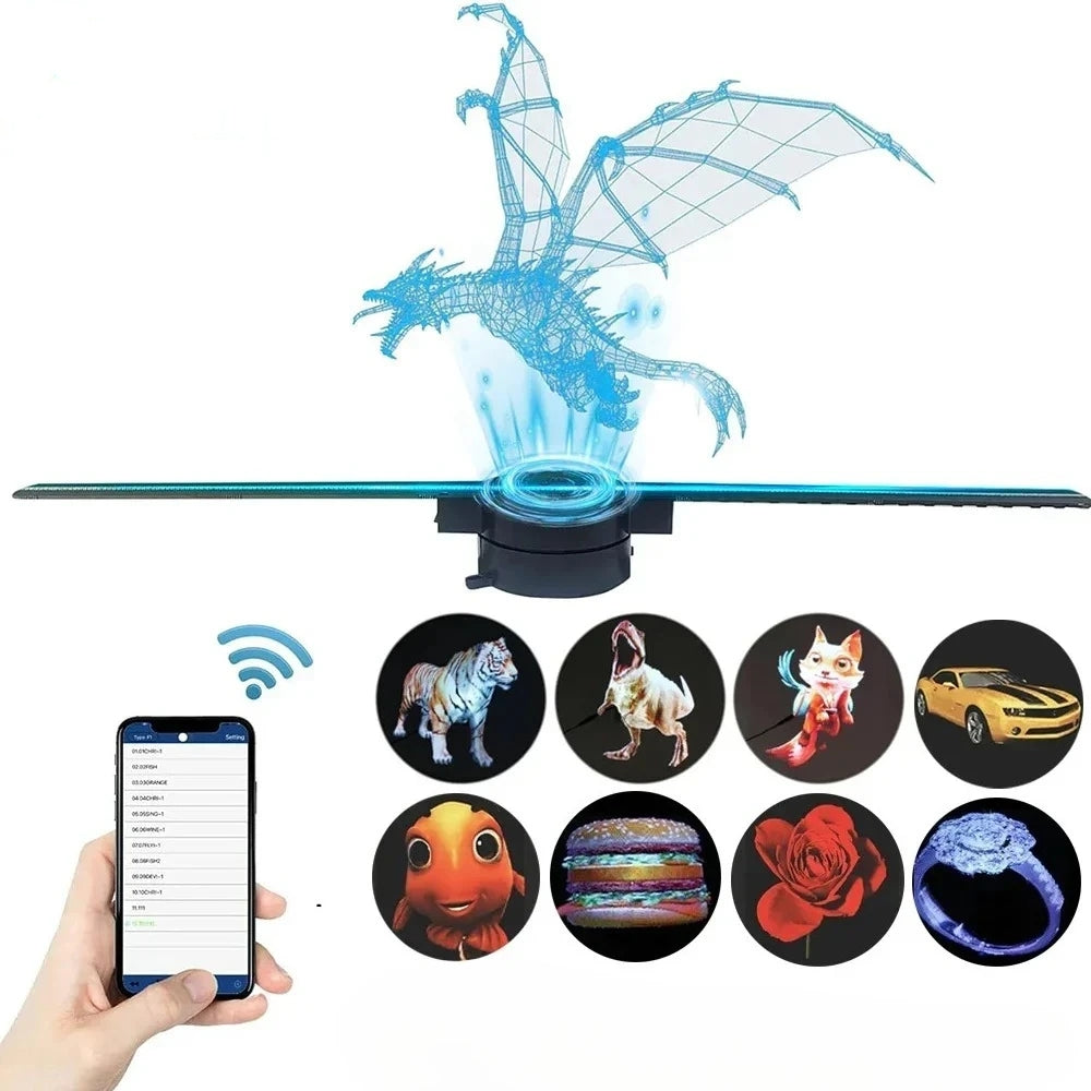 🎉 Hot Sale 🔥 3D Hologram LED Fan Projector - Create Your Own Personalized 3D Visual Display😍