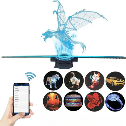 🎉 Hot Sale 🔥 3D Hologram LED Fan Projector - Create Your Own Personalized 3D Visual Display😍