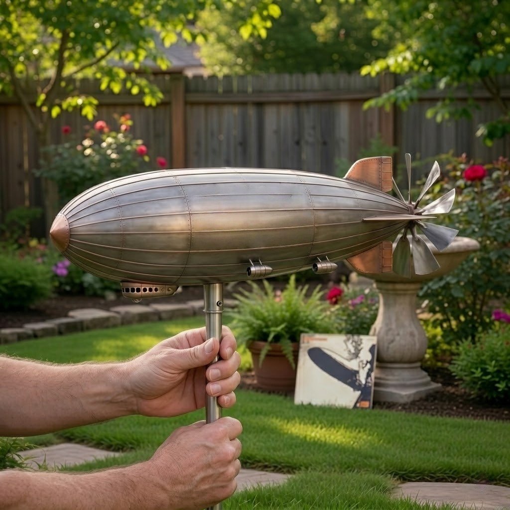 Led Zeppelin Blimp Garden Wind Spinner