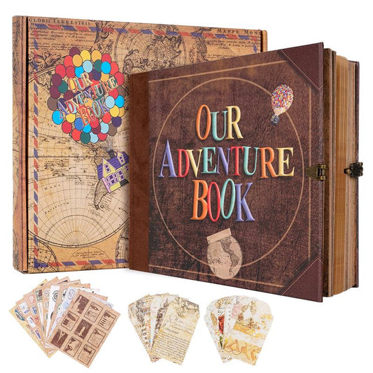 ❤️📚 Our Adventure Book Scrapbook 📸💕 - Retro Style Embossed Letter Cover, Perfect for Travel & Memories 💭