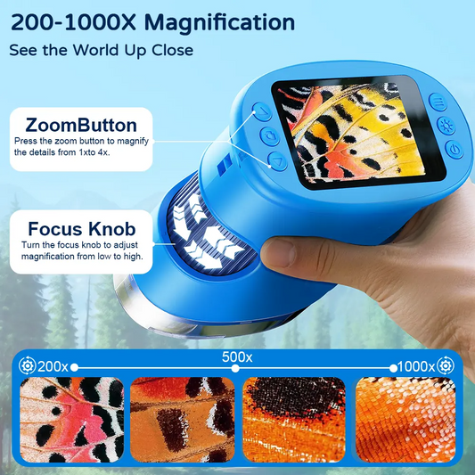 【2026 Upgrade】 1000X Handheld Microscope