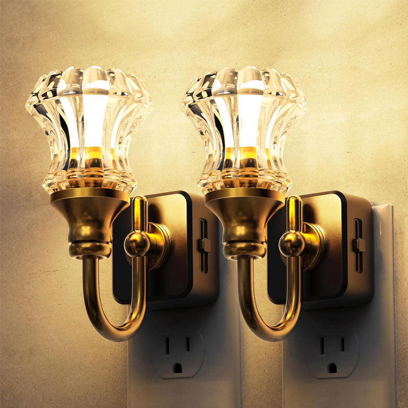 Vintage Wall Sconce Plug-In Night Light