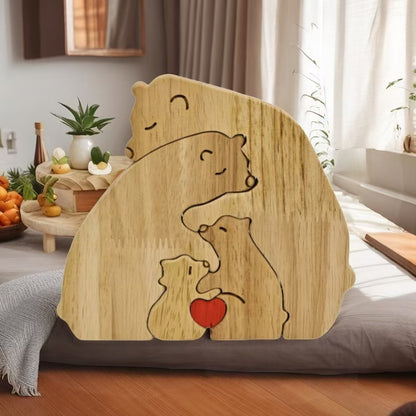 A Heartwarming Symbol of Love: The Mother & Child Bear Puzzle Sculpture