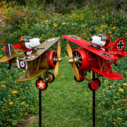 Shark Mouth Warplane Garden Wind Spinner
