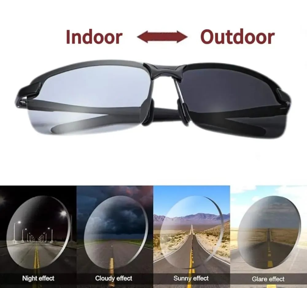 StrollStash™ HD Polarized Photochromic Sunglasses UV400 Protection | Retro Oversized Square | Unisex 2026 Essential