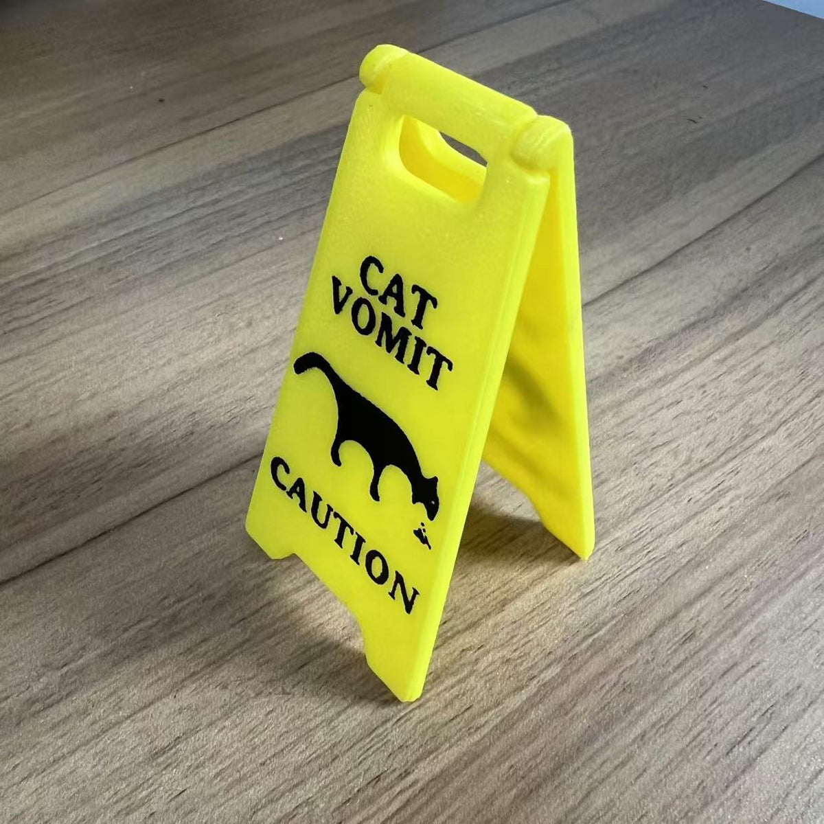 Mini Cat Vomit Sign