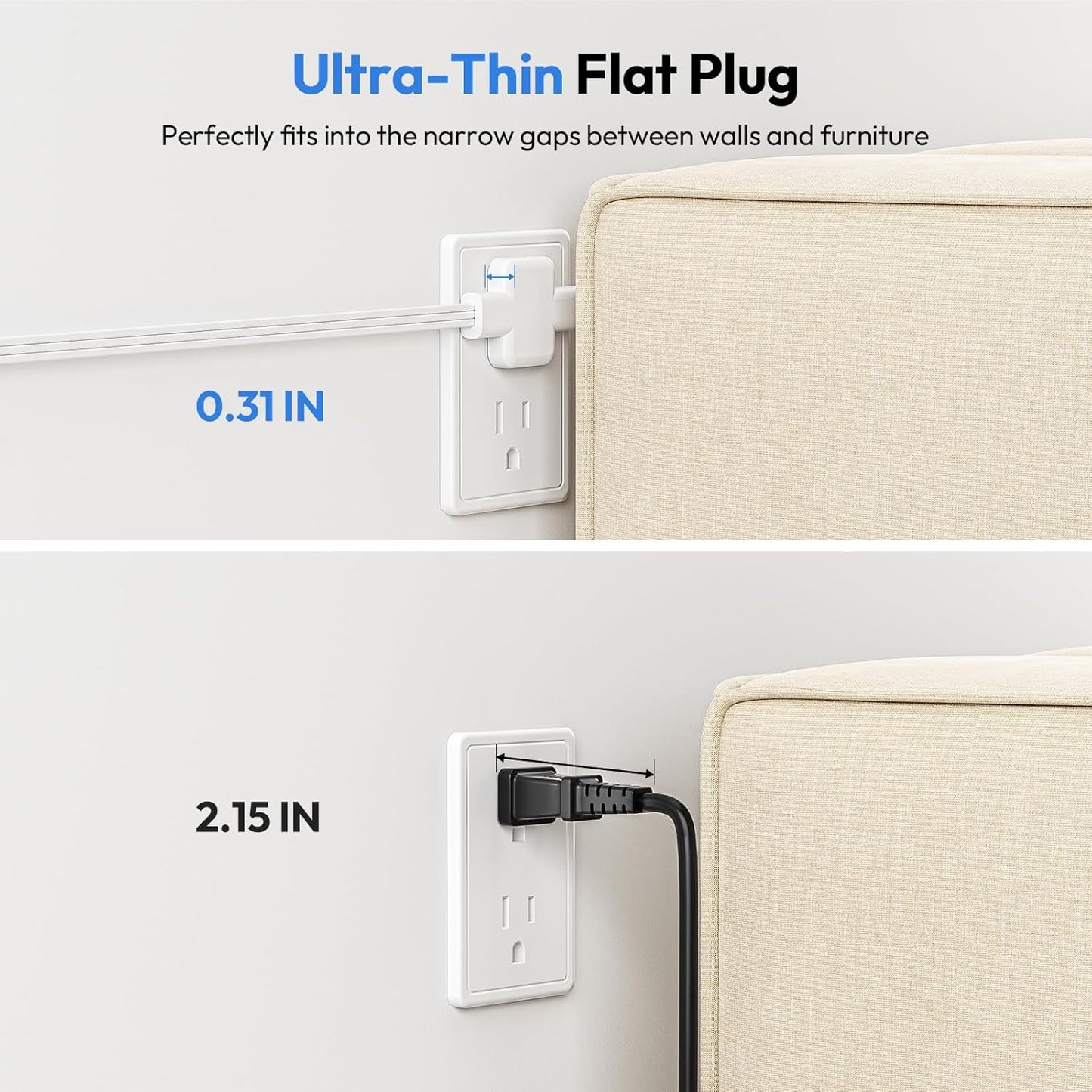 6-in-1 Twin Extension Cord - Never Run Out of Outlets Again! 🔥