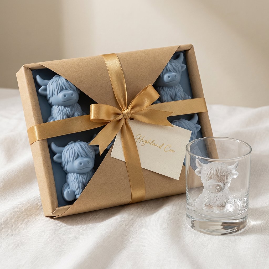 Adorable Highland Cow Ice Cube Mold