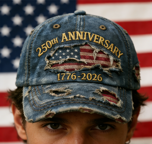 🏆Hand-Embroidered Artisan Cap💖US 250th Anniversary Casual Hat