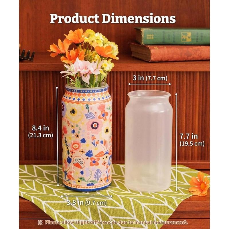 🌷Woven Blooms 3D Puzzle Flower Vase – 192 Curved Plastic Pieces DIY Kit  | Home Decor & Flower Arrangement