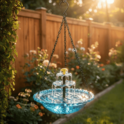 🔥2026 Spring special offer 49% off - 🐦Solar Cascade Hanging Bird Bath Fountain