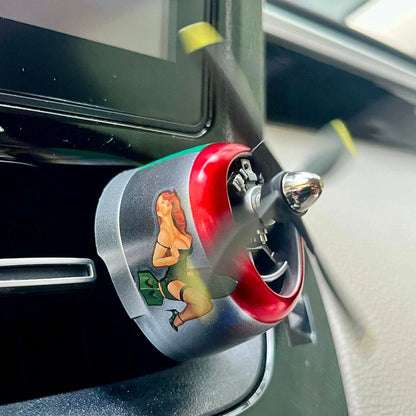 🌪️ Spinning Propeller Air Freshener: Vintage WWII Fighter Plane Car Diffuser (Aromatherapy Vent Decoration) 🌲