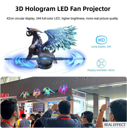 🎉 Hot Sale 🔥 3D Hologram LED Fan Projector - Create Your Own Personalized 3D Visual Display😍