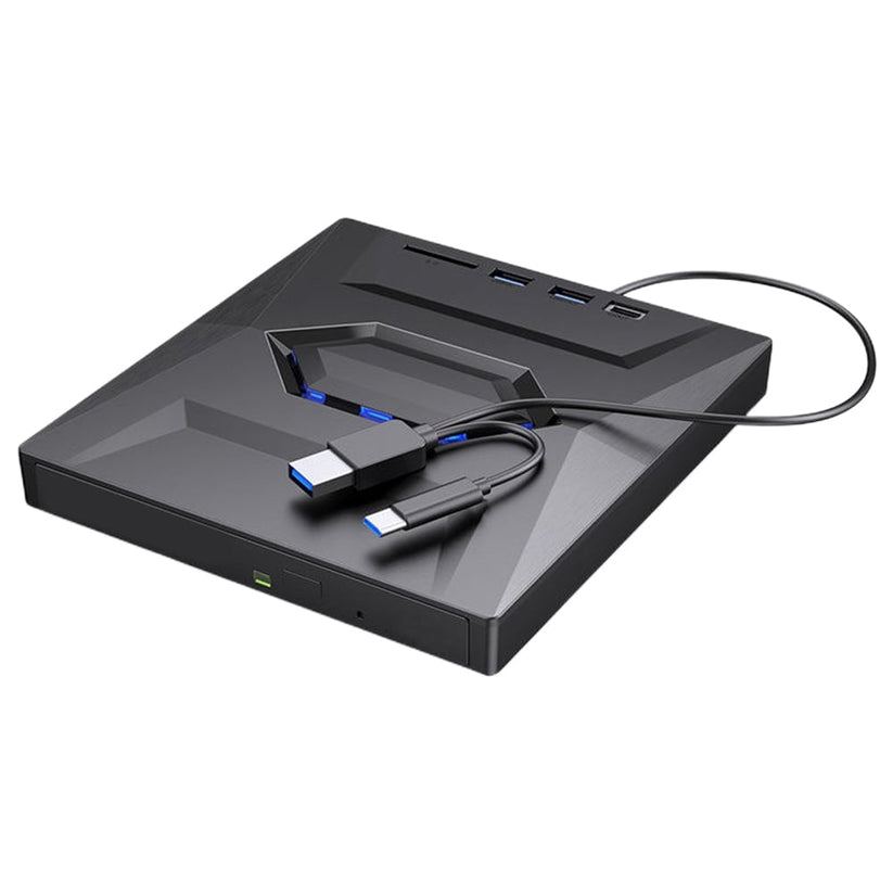 7 In 1 Disk Reader Rewriter Drive with USB/Type-C Ports+ SD/TF Drive ...