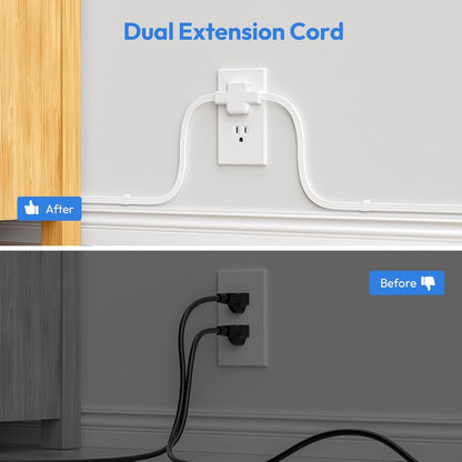 6-in-1 Twin Extension Cord - Never Run Out of Outlets Again! 🔥