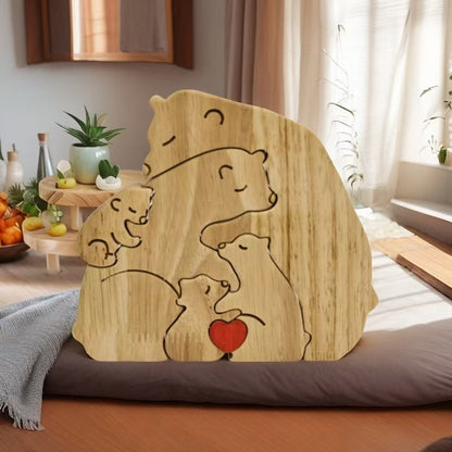 A Heartwarming Symbol of Love: The Mother & Child Bear Puzzle Sculpture