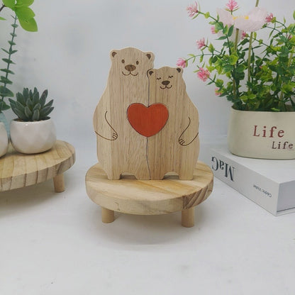 A Heartwarming Symbol of Love: The Mother & Child Bear Puzzle Sculpture
