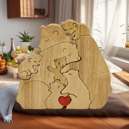 A Heartwarming Symbol of Love: The Mother & Child Bear Puzzle Sculpture