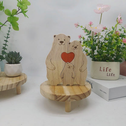 A Heartwarming Symbol of Love: The Mother & Child Bear Puzzle Sculpture
