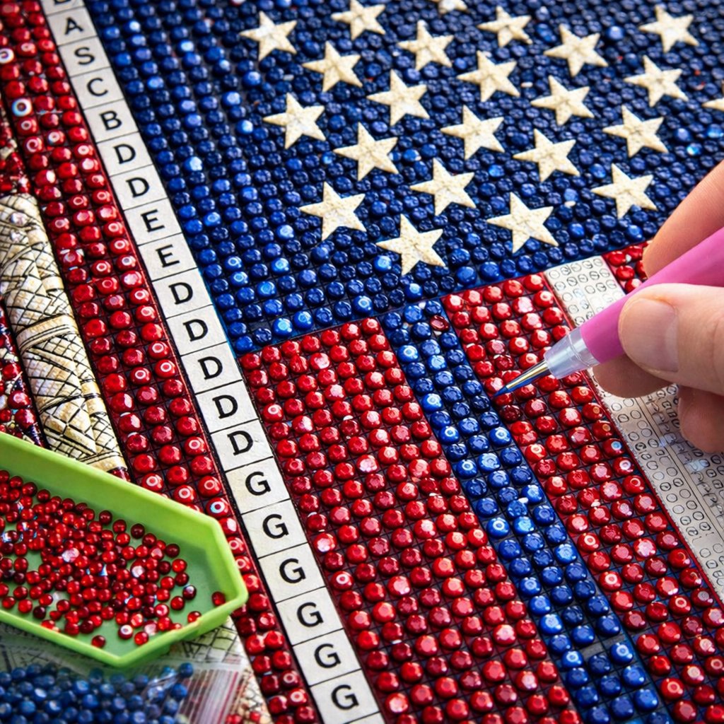 Beginner-Friendly!💎🇺🇸 American Flag DIY 5D Diamond Painting Kit❤️(✨Buy 3 Free Shipping)