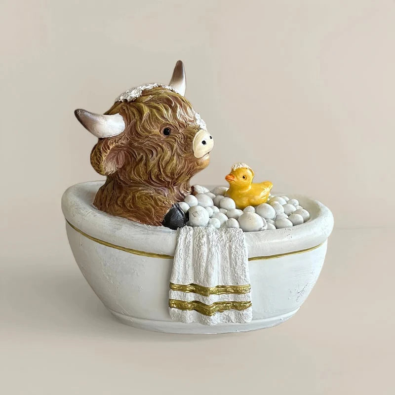 🔥NEW YEAR SPECIAL PRICE 49% OFF- Highland Cow Bathroom Ornaments