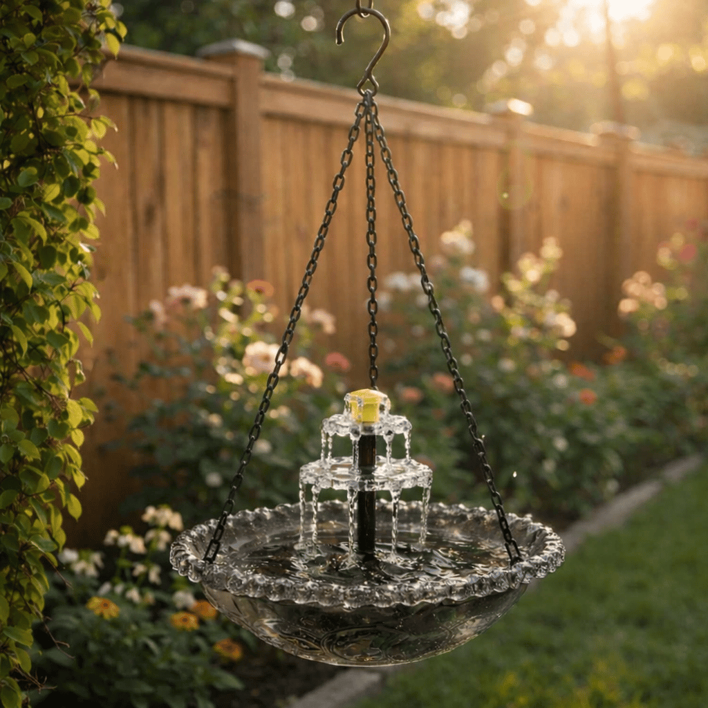 🔥2026 Spring special offer 49% off - 🐦Solar Cascade Hanging Bird Bath Fountain