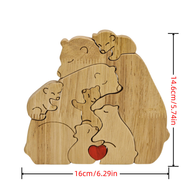 A Heartwarming Symbol of Love: The Mother & Child Bear Puzzle Sculpture