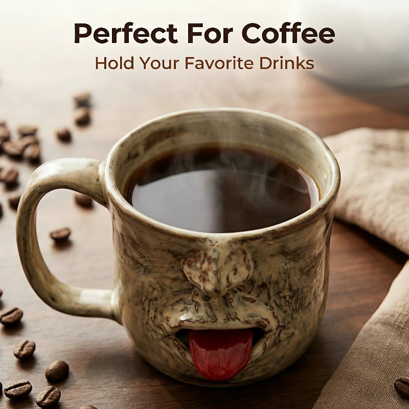 Handmade Face-shaped Ceramic Mug