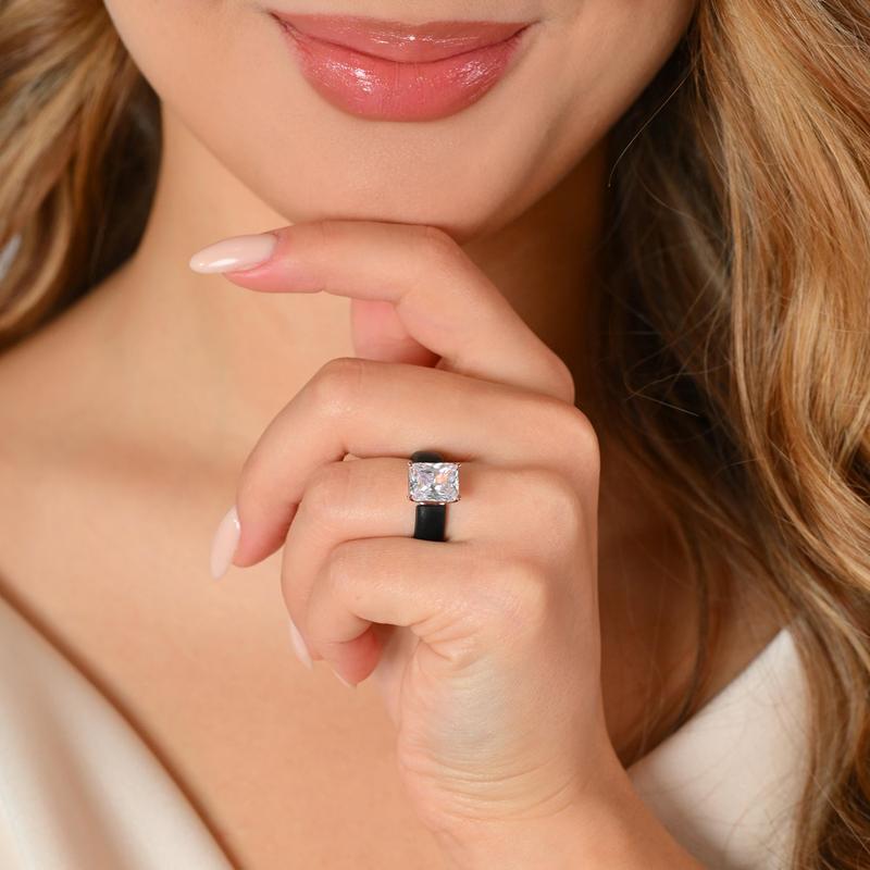 🔥Buy 1 Get 1 Free🔥 Aweiya  Silicone Ring – Emerald Cut CZ | Patent-Pending Design