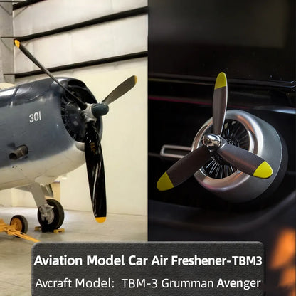 🌪️ Spinning Propeller Air Freshener: Vintage WWII Fighter Plane Car Diffuser (Aromatherapy Vent Decoration) 🌲