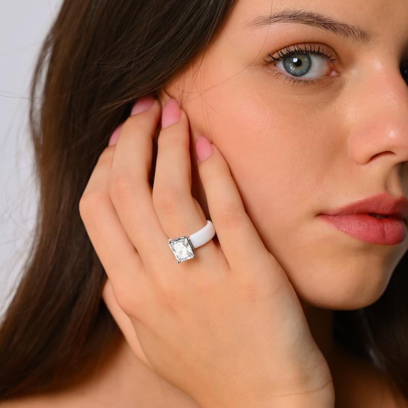 🔥Buy 1 Get 1 Free🔥 Aweiya  Silicone Ring – Emerald Cut CZ | Patent-Pending Design