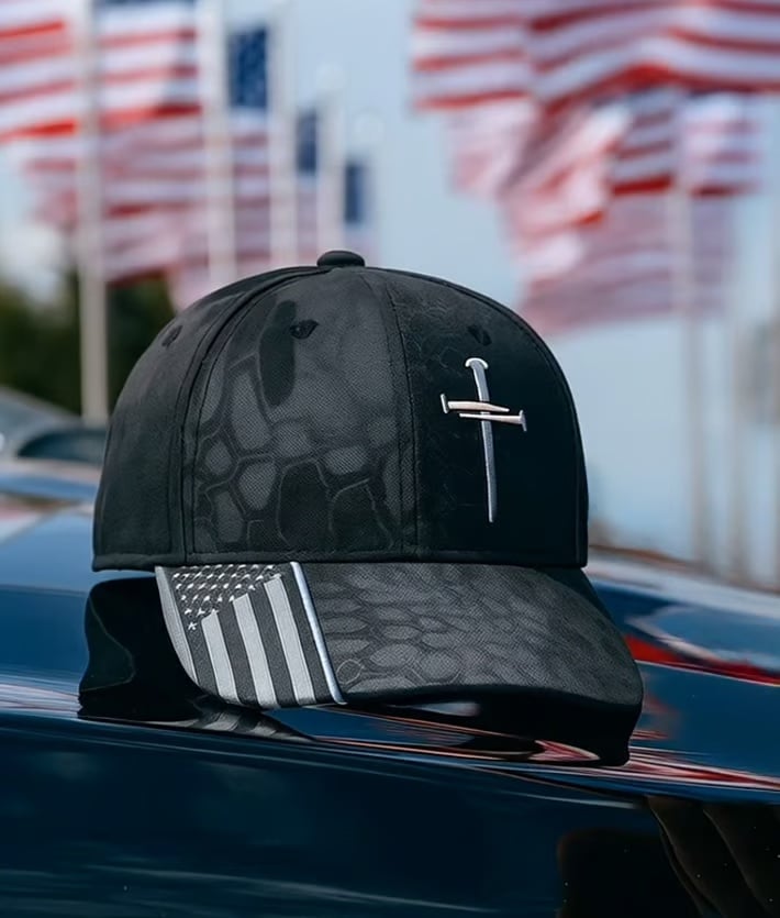 2026-Jesus 3-Nail Cross & Crown of Thorns Christian Embroidered Adjustable Hat ✝️