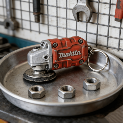 🛠️2-in-1 Makita-Inspired Mini Grinder Keychain: On-the-Go Smoothing Tool + Tool Enthusiast Collectible