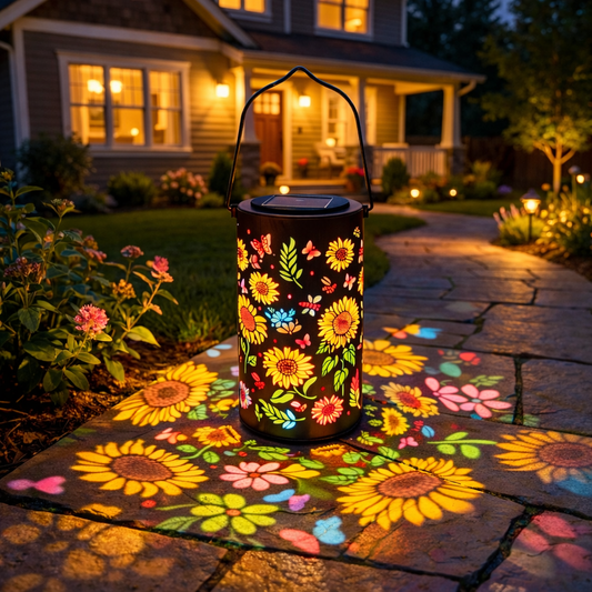 🏆 30K+ SOLD Colorful Sunflower Glow Solar Garden Lantern