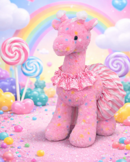 Frosted Confetti Giraffe Plushie