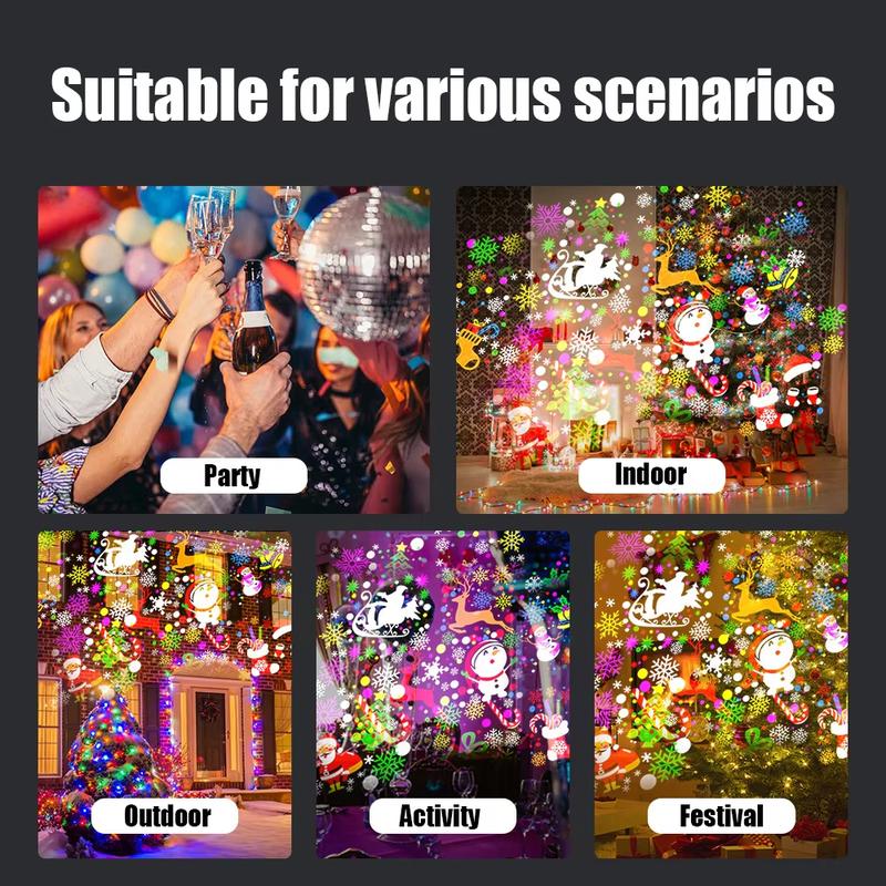 🎁Christmas Projection Lamp 5V/1A with 16 Patterns USB Powered for Home🎅